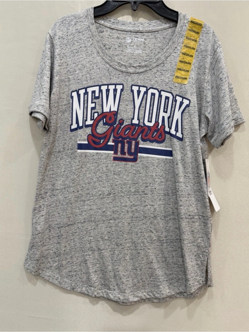 NFL Gray New York Giants Logo Tee with Blue and Red Accents - Picture 2 of 8